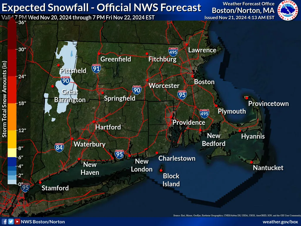 Expected Snowfall For Massachusetts